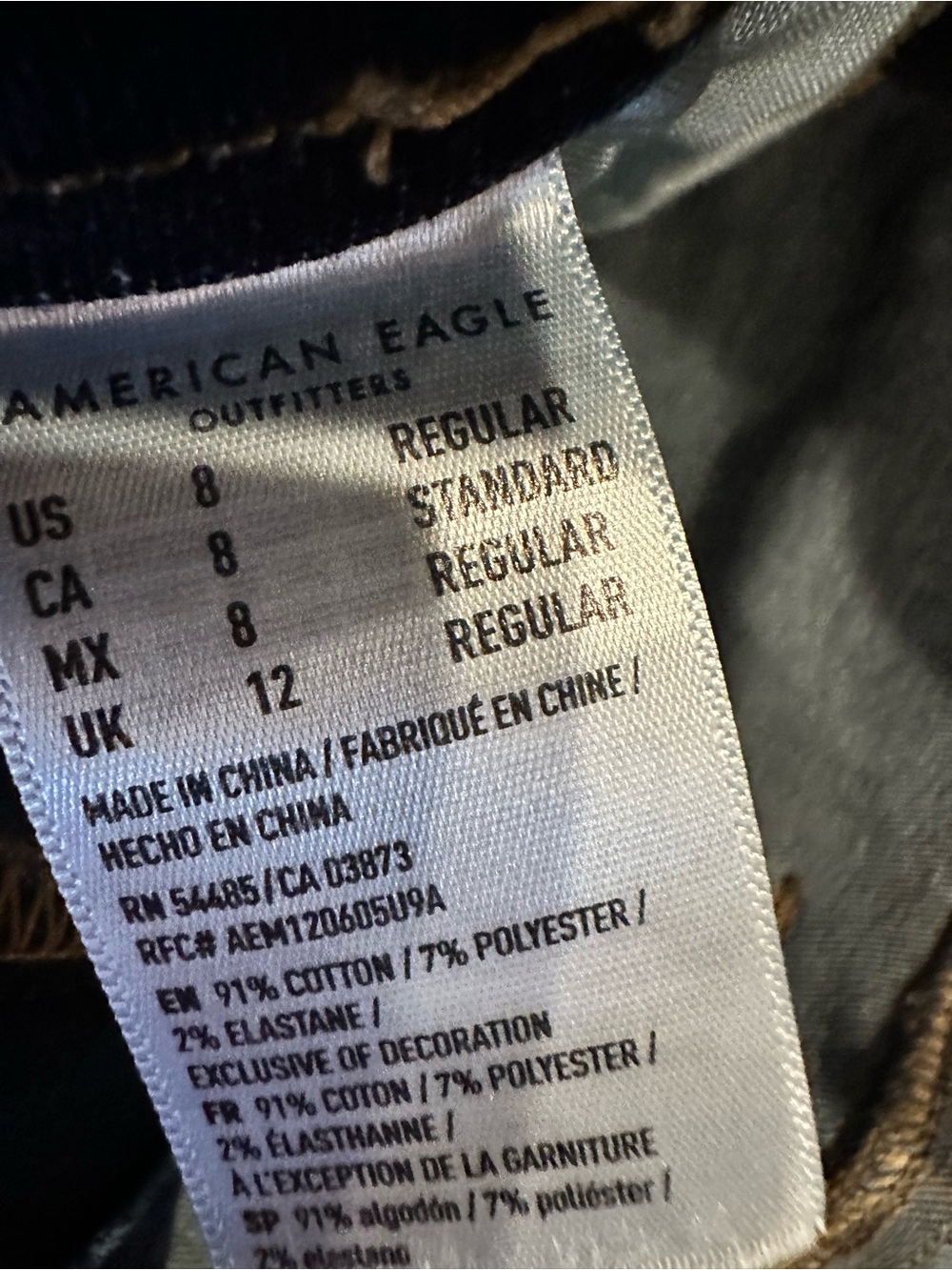 American Eagle Outfitters Dark Indigo Denim HR Mini Skirt Size 8 NWOT - Picture 7 of 7